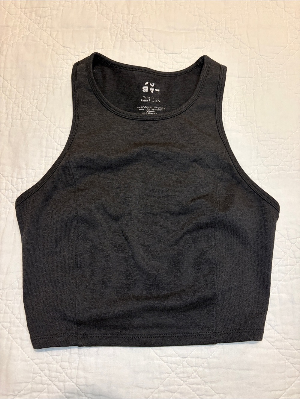 JoyLab Black Fitted Cropped Athletic Tank - High Neck